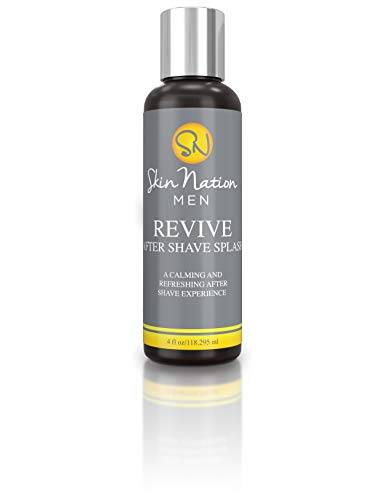 Revive Aftershave for Men | After Shave Splash for Razor Burn, Razor Bumps & Sensitive Skin | Post Shave Moisturizer & Anti Aging | with Organic Natural Ingredients | Skin Nation by Michelle Stafford