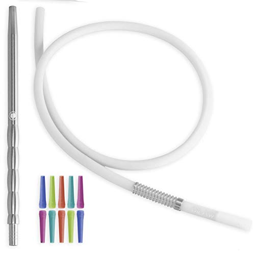 DILAW® Tornado Shisha Set Hookah Aluminium Alu 67cm + LED Licht | Wasserpfeife Kaminkopf Komplettset Molassefänger… – Bild 8