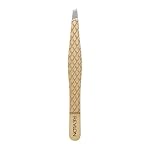 Revlon Gold Series Slanted Tip Tweezers, Ultra-Sharp for Precision Eyebrow Shaping and Facial Hair Removal, Diamond and Titanium-Coated for Durability, 1 Count - Image 2