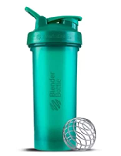 BlenderBottle Shaker Bottle with Pill Organizer and Storage for Protein Powder ProStak System, 22-Ounce, Teal