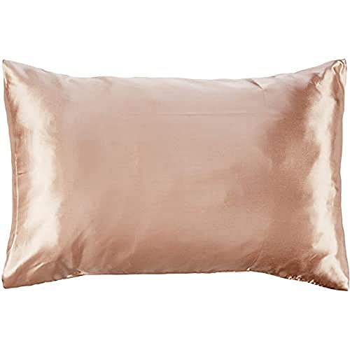Zoë Ayla Funda De Almohada Sedoso Satén, Tamaño Estándar, Champán 57 g Cover