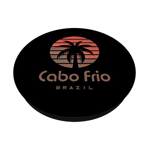 Cabo Frio Brazil PopSockets Swappable PopGrip, Black - Image 2