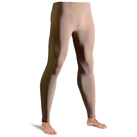 Metelam Men's Slim Long Johns New Front Fly Thermal Ankle-lengthpants Legging (Beige) Cover