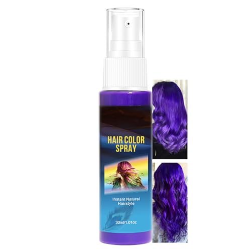 Pintura en aerosol para el pelo, color de color lila, tinte temporal lavable, color púrpura en S pray, tinte instantáneo, coloraciones para carnaval, Halloween, cosplay y fiestas