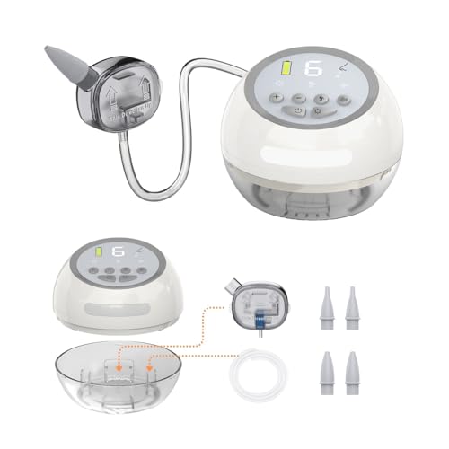 Image of Baby Nasal Aspirator, Hospital Grade, 75 kPa, Large Flow Electric Nose Suction for Baby, 4-in-1 Booger Sucker with White Noise & Night Light, Safe Nose Sucker for Toddlers and Infants, Grey