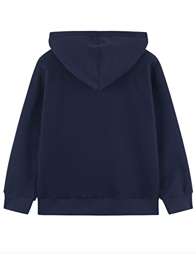 DILBYKE Boys Girls Hoodies Hooded Sweatshirts Solid Fleece Hoodie Classic Full Zipper Top Plush Cotton2
