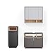 Produktbild Vicco Badmöbel Set Beatrice Spiegelschrank Waschtischunterschrank Badschrank (3er-Set klein, Anthrazit-Sonoma)