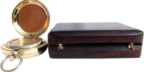 Brújula de navegación de latón artesanal para mochila miniatura 6