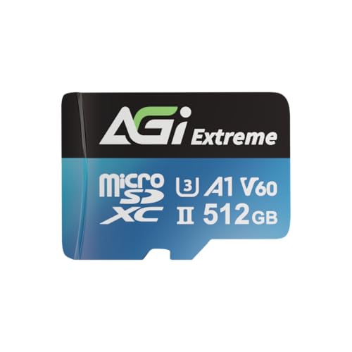 AGI V60 Extreme microSDJ[h 512GB UHS-II U3 ő]x 300MB/s Full HD 8K UHD microSDXC TF238