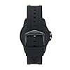 Fossil 44mm Gen 5E Stainless Steel and Silicone Touchscreen Smart Watch with Heart Rate, Color: Black (Model: FTW4047)