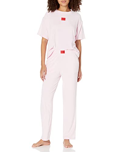 Image of HUGO Women's Jersey Loungewear Set Pants, Pale Pink, XL