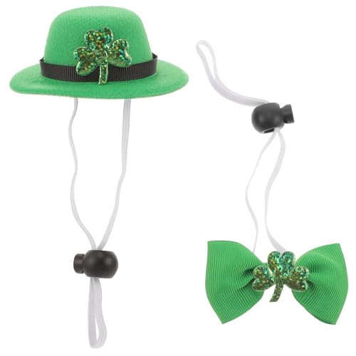 Disfraz para mascotas sombrero y corbatín de trébol
