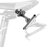 CyclingDeal Bike Bottle Cage Saddle Mount Adapter - MTB Road Bicycle Saddle Rail Mount Water Bottle Holder with Adjustable Angle for Road Use ONLY - Quality Aluminium Alloy - for 1 Bottle Cage