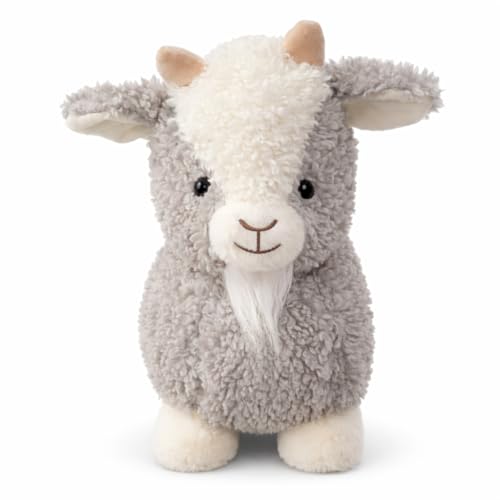 Image of Sheep Soft Toy for Kids, Ultra Soft Plush Stuffed Animal for Baby Boys & Girls, Cute Goat Teddy Toy for Kids, Birthday Gift & Room Decor Toy, Grey & White Color, 40 cm