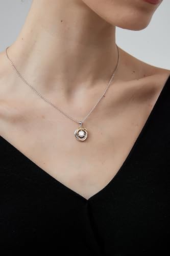 G&GEMSJEW Moissanite Tricolor Interlocking Circle Necklace for Women | 18K Gold Plated Dainty Pendant | Hypoallergenic, Non-Tarnish, Adjustable 18+2” Chain Gift for Wife, Girlfriend, Sister, Mom2