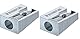 STAEDTLER Einloch-Qualitäts-Aluminium-Anspitzer X (Silber, 2)