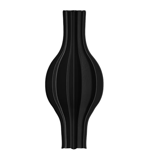 BRYN Vaso Design in PLA, Stampa 3D da Interno, Moderno per Pampa, Fiori Secchi, Decorazione Soggiorno, Camera da Letto, Matrimonio, Tavolo da Pranzo, Ufficio (Stile 2, Nero)