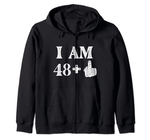 I Am 48 Plus 1 Años Antiguo 49 Cumpleaños 49 Años Sudadera con Capucha