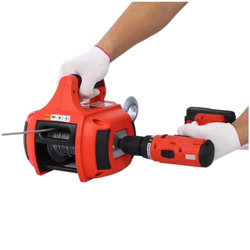 Winch portátil con capacidad de 750 lbs, cable de acero miniatura 5