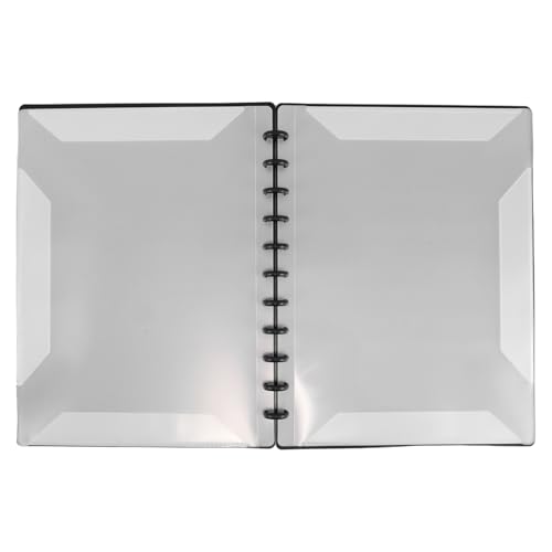 Garneck Music Binder for Piano Guitar Double-Sided Sheet Music Folder Marching Band Flip Folder Pages Choir Binder A4 Size 20 Pages Black Classic Design