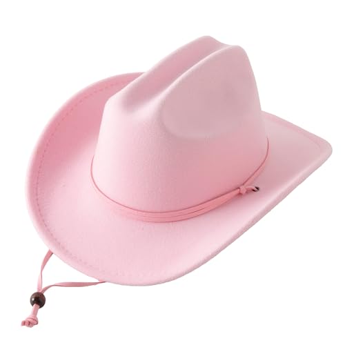Jastore Kids Boys Girls Cowboy Hat Toddler Western Rodeo Cowboy Cowgirl Hat with Landyard2