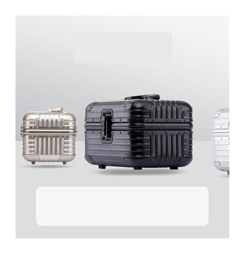 Suitcase Password Box Makeup Box 14 Inches Toolbox 17 Inches(Classicblack,14inch)4