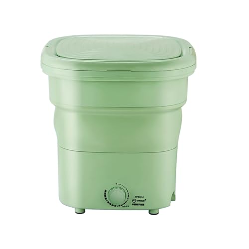 Lavadora portátil, minilavadora plegable, pequeña lavadora con secadora, lavadora de viaje, para ropa de bebé, ropa interior, camping, viajes en autocaravana (verde)