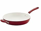 Farberware New Traditions Nonstick Frying Pan / Fry Pan / Skillet with Helper Handle - 12 Inch, Red