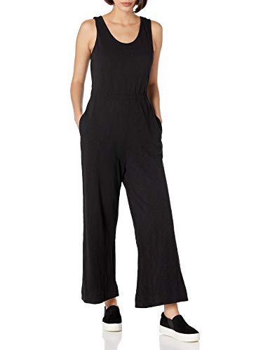 Lucky Brand Women's Misses Sleeveless Scoop Neck Wide Leg Knit Jumpsuit, Lucky Black, M