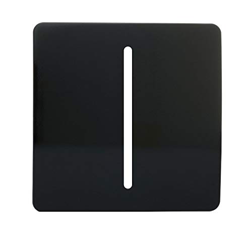 Trendi Étendoir de notebook plaque pour 1 gang 2 Way artistique moderne brillant 10 A Interrupteur à bascule tactile Interrupteur Noir Cover