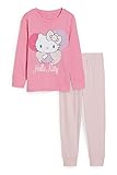 Ärmellänge: Langärmelig C&A Kinder Mädchen Pyjamas Pyjama Regular Fit Unifarben Motivprint Hello Kitty pink 128