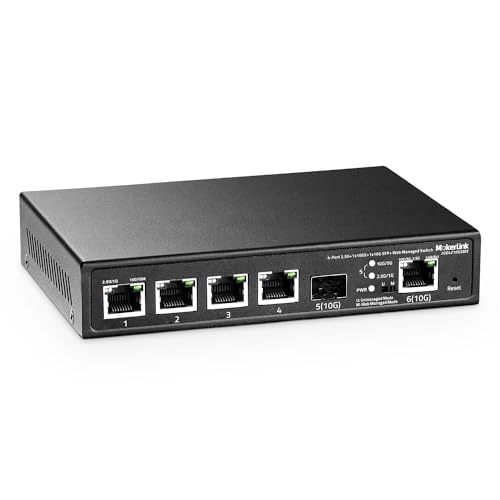Switch gestito a 4 porte 2.5G 1 porta 10G 1 10G SFP+ Slot 4 2.5G Base-T compatibili con switch di rete senza ventola da Web in ethernet