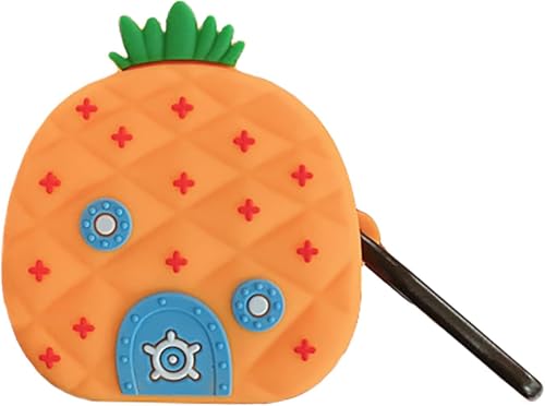 Image of Valente Silicone Case Cover for Samsung Galaxy Buds FE (2023), Buds 2 Pro (2022), Buds 2 (2021), Buds Pro (2021), and Buds Live (2020) (Spongebob's House)