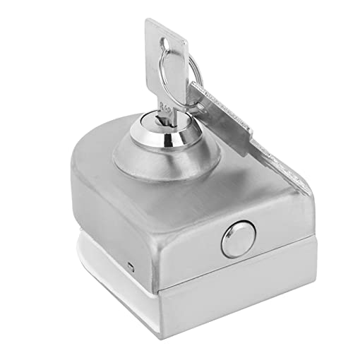 Glass Door Lock,Bathroom Stall Lock,10-12mm Stainless Steel Knob Sliding Gate Floor Latch Single Bolt Rotary Knob Open Close Latches for Home Bathroom Accessories