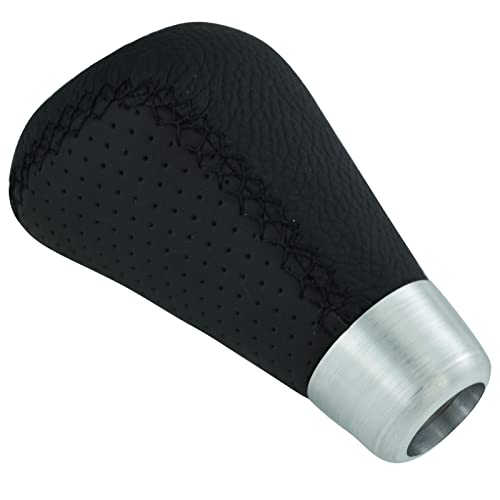 Temzzer 6 Speed Shift Knob Car Shifter Handle Pu Leather Gear Stick Head For Most Manual Automatic Vehicles (Black Stitches) #TOP5