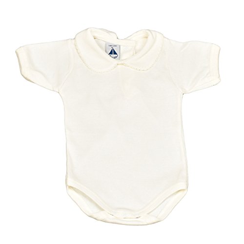 BABIDU 1192 Body Cuello Bebe Manga Corta Ropa de Bautizo, Beige (Beige 4), 80 (Tamaño del Fabricante:12) Unisex bebé