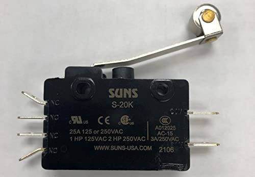 Suns International S-20K S-20 Series Dpdt 20 A Roller Lever General Purpose Micro Switch cover