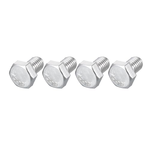 Image of METALLIXITY Hex Bolts (M8-1.25x16mm) 4Pcs, 304 Stainless Steel Coarse Fully Threaded Hex Head Screw Bolt Machine Screws - for Furniture Repair, Silver