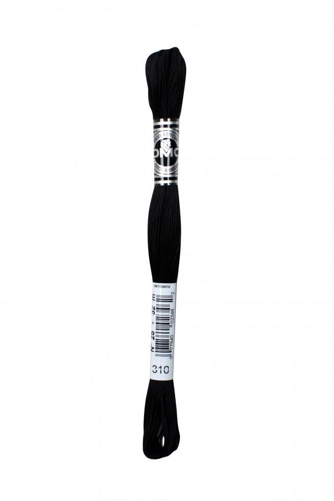 DMC Size 25 Coton A Broder Special Embroidery Thread - 310 Black - Each
