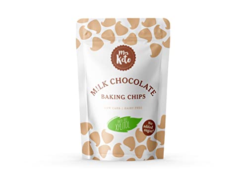 Sugar Free Milk Chocolate Chips by Mrs. Keto | Vegan Low Carb No Added Sugar Diabetic Friendly | 200g