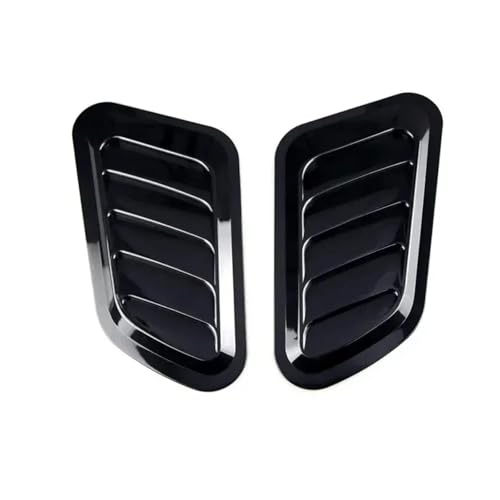 Capó universal para coche con entrada de aire decorativa negra, pack de 2 piezas