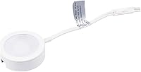 Vista 6 de WAC Lighting, Luz de disco LED individual con doble cable de plomo de 6 pulgadas 3-CCT seleccionable 2700K-3000K-3500K Voltaje de línea en blanco