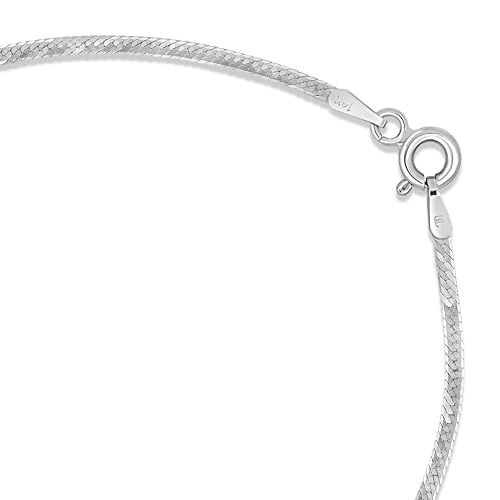 14K White Gold Herringbone Bracelet (7.5" Length)2