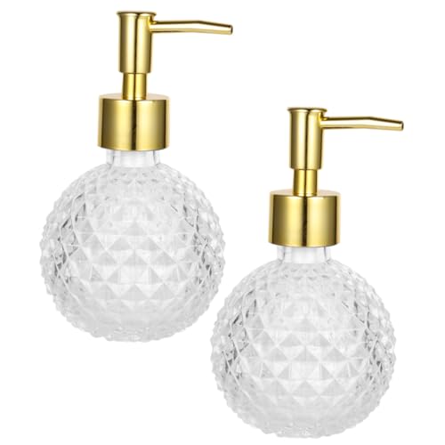 HOOTNEE Stable Thick Plastic Glass Press Bottle Soap Dispenser Pump for Bathroom Kitchen