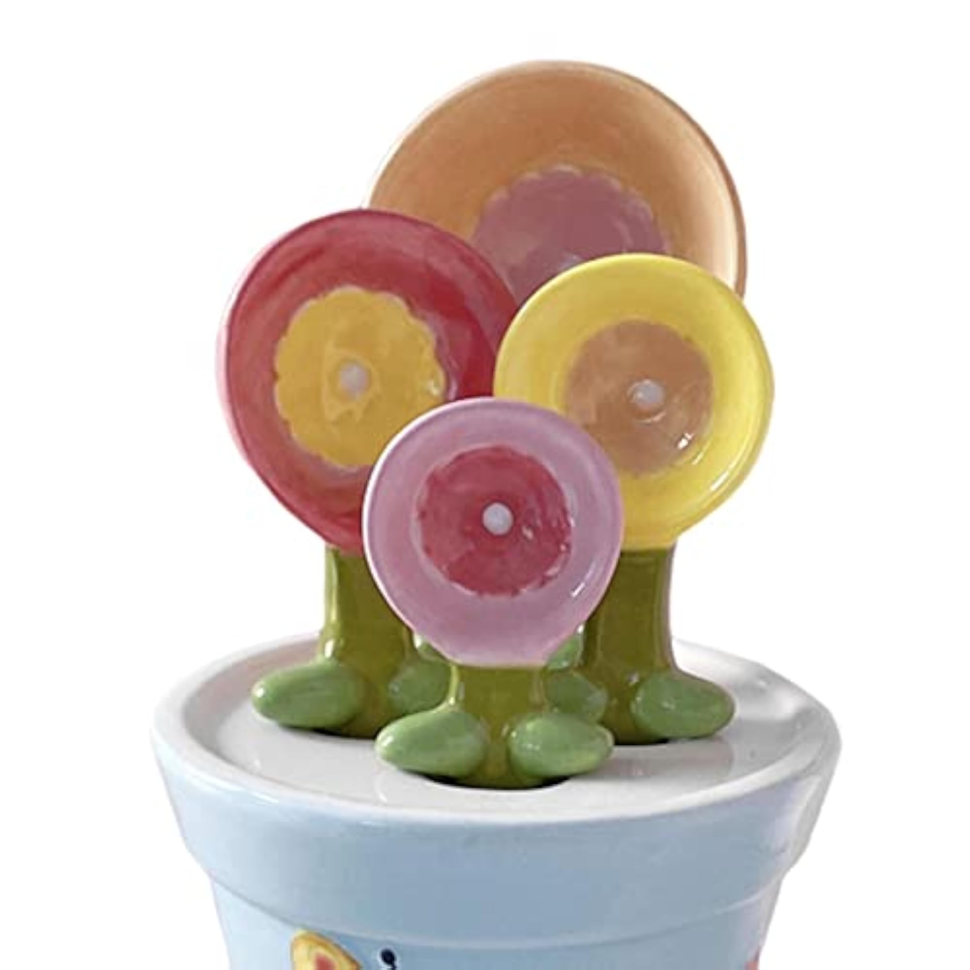 4Pcs Cute Ceramic Measuring Spoon Set with Base