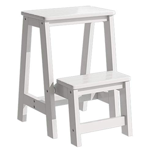 Chaise multifonctionnelle escabeau pliable en bois à 2 marches