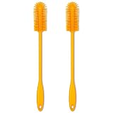 Purtribe Silicone Bottle Brush, Water Bottle Cleaner Brush with Long Handle, Perfect for Cleaning Na