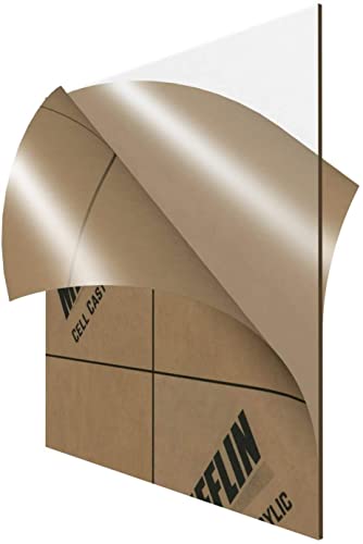 MIFFLIN Cast Plexiglass Sheet (Transparent Clear, 1 Piece, 12x12 Inch, 0.118