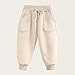 Toddler Boys Fashion Corduroy Sweatpants Kids Fuzzy Fleece Lined Joggers Casual Winter Warm Outdoor Sports Trousers Beige
