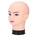YolieraArt Silicone Bald Mannequin Head with Massage Points, 21.25 Inch Professional Practice Head for Beauty Makeup, Wig Styling and Display, Universal Stand Interface